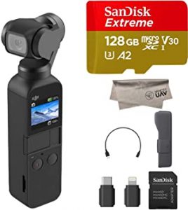 Osmo Pocket Handheld 3 Axis Gimbal with Integrated 4K Camera Bundle